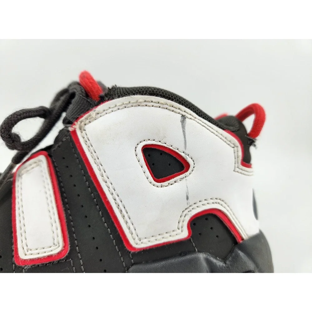Nike Air More Uptempo Youth 2.5Y Black White Red DH9723-200 Basketball Shoes